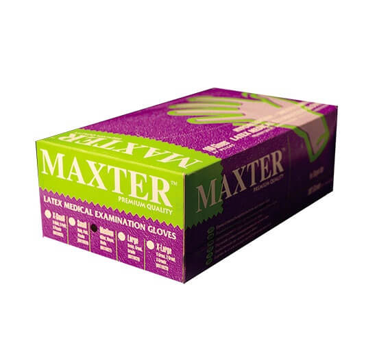 دستکش معاینه لاتکس مکستر maxter-latex-examination-glove