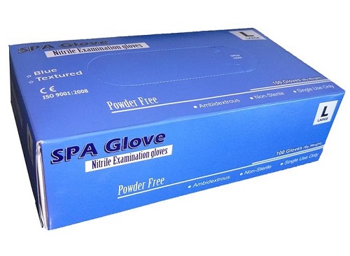 دستکش-نیتریل-بدون-پودر-آبی-SPA-GLOVE